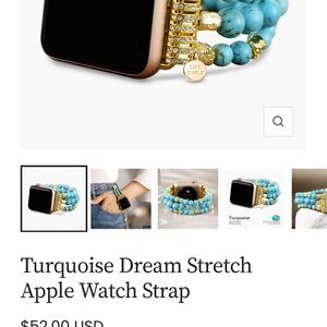 Cape Diablo Turquoise and Silver Beaded Watch Strap